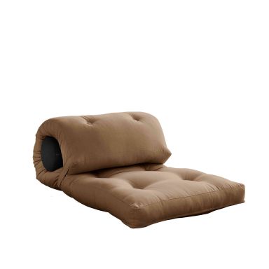 Matelas futon canapé 2 en 1 WRAP 70x200 marron