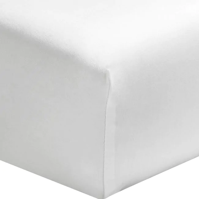 Drap housse 140x200 Blanc 100% coton