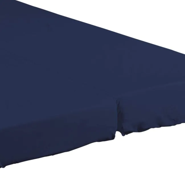 Drap housse imprimé 120x190 cm coton TALISMAN bleu paon Bonnet 30 cm