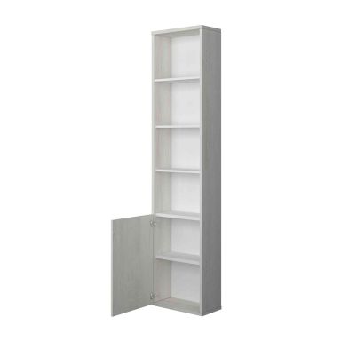 Bibliothèque enfant haute verticale 6 cases en bois clair - BI9027 fond blanc