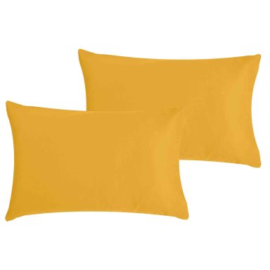 Lot de 2 taies d'oreiller bébé coton bio jaune 40x60