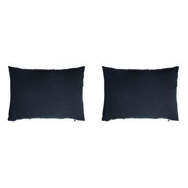 Lot de 2 taies d'oreillers double gaze de coton marine 50x70 cm