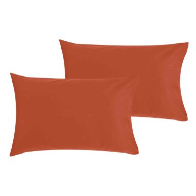 Lot de 2 taies d'oreiller bébé coton bio rouge 40x60