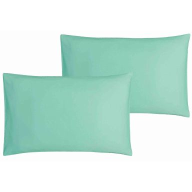 Lot de 2 taies d'oreiller bébé coton bio turquoise 40x60