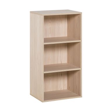 Bibliothèque 3 cases en bois naturel - BI17035