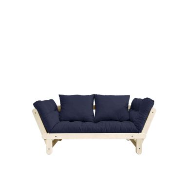 Banquette ajustable en pin massif naturel matelas navy inclus 75x200