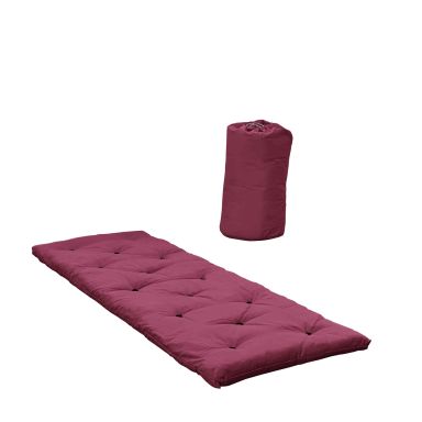 Matelas futon de voyage 1 pers. 70x190 cm bordeaux