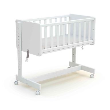 Berceau cododo évolutif en bois blanc + matelas 40x80 cm