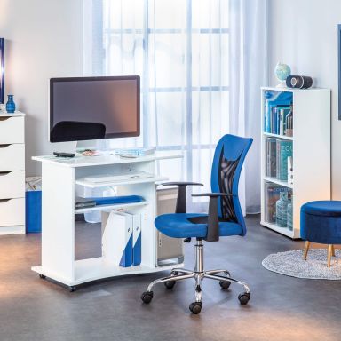 Chaise de bureau réglable bleu en maille - FT12073