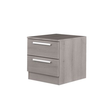 Chevet 2 tiroirs en bois gris - CH9005