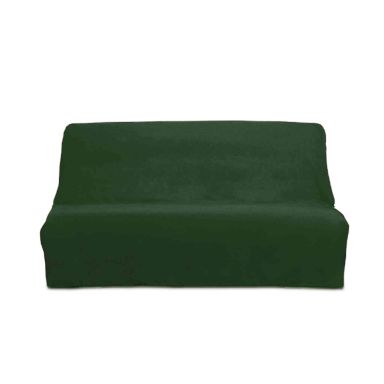 Housse de clic-clac unie 100% coton vert 140x190