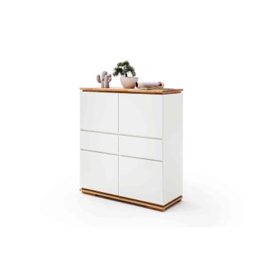 Commode 4 portes 2 tiroirs en bois blanc laqué - CO16013