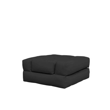 Matelas futon et pouf 2 en 1 CUBE anthracite 90x190