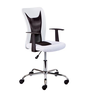 Chaise de bureau réglable blanche en maille - FT12073