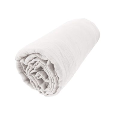 Drap housse bonnet 30 cm 100% gaze de coton unie blanc 200x200 cm