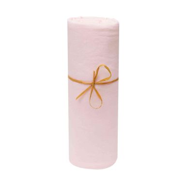 Drap housse bébé jersey bio rose poudré 70x140