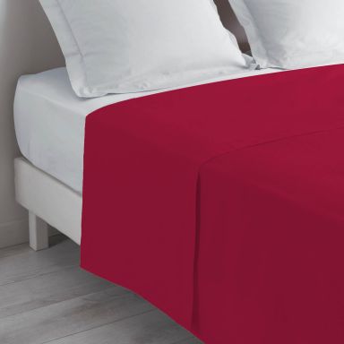 Drap plat Biolina bordeaux