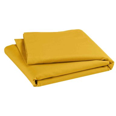 Drap plat bébé coton bio 118x180 jaune moutarde