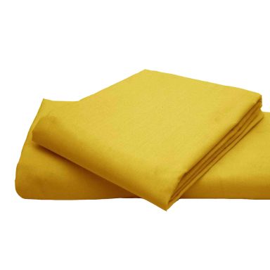 Drap plat bébé coton bio 118x180 jaune or