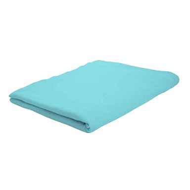 Drap plat bébé coton bio 118x180 turquoise