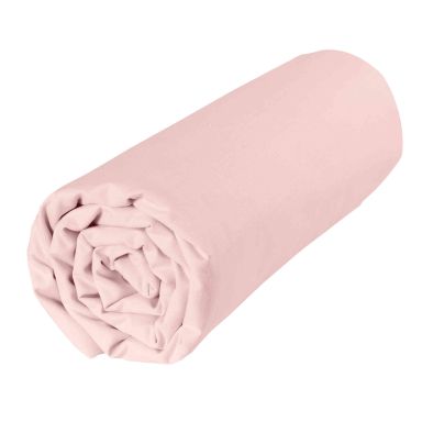 Drap housse bébé 100% coton bio 60x120 rose pétale