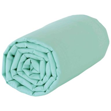 Drap housse bébé 100% coton bio 60x120 turquoise