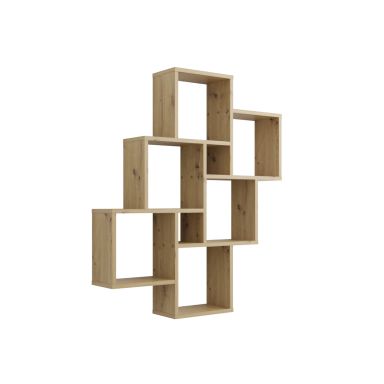 Etagère murale 6 cases en bois chêne artisan - ET13035