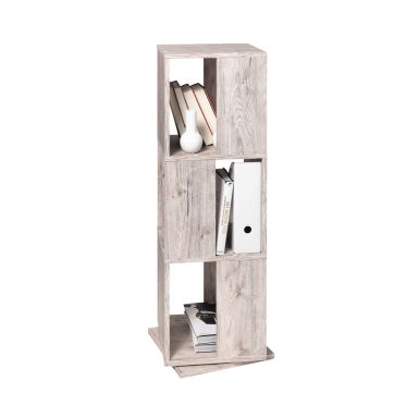 Etagère pivotante 3 cases en bois imitation chêne sable - ET13047-4