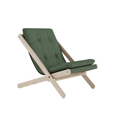 Fauteuil BOOGIE en tissu vert