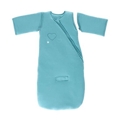 Gigoteuse bébé hiver coton bio 3 en 1 bleu océan - 0/6 mois