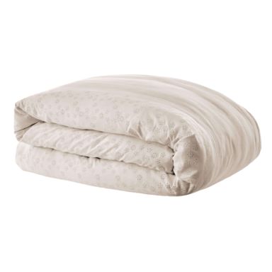 Housse de couette 100% coton broderie anglaise naturel