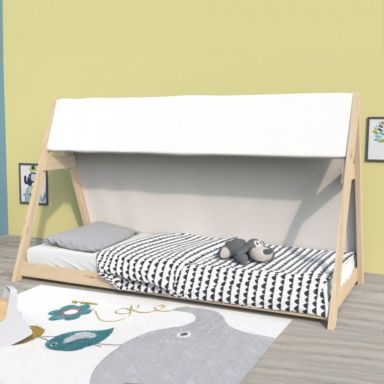 Lit tipi enfant en bois naturel 90x200 - LT14005