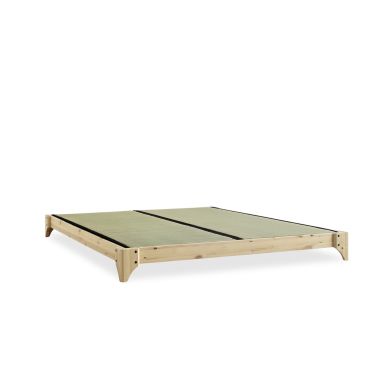 Lit en pin massif naturel avec sommier 160x200 + tatami (Lit)