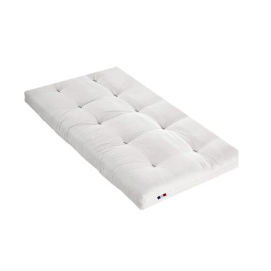 Matelas futon écru en coton 90x190