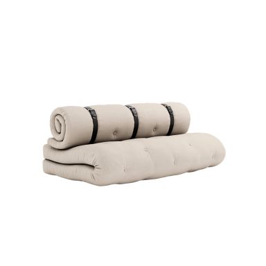 Matelas futon 140x200 et fauteuil 2 en 1 BUCKLE-UP beige