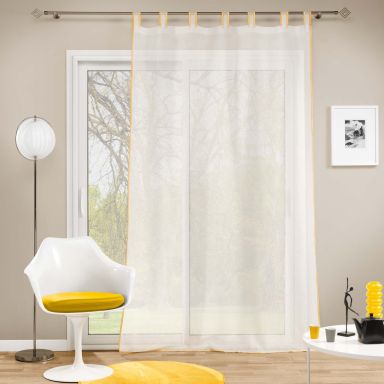 Voilage Casalina Blanc/Jaune 140x280 cm