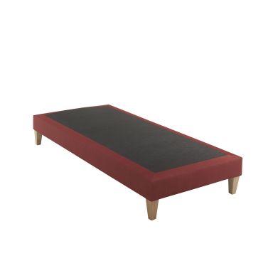 Sommier déco tapissier rouge Crépuscule - SOMEO 70x190