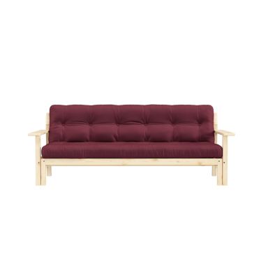 Banquette UNWIND en pin massif naturel bordeaux