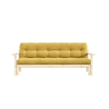 Banquette UNWIND en pin massif naturel jaune foncé