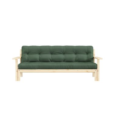 Banquette UNWIND en pin massif naturel kaki