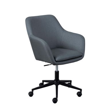 Fauteuil de bureau réglable en tissu gris - FT12068