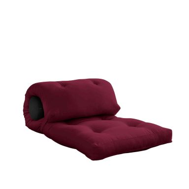 Matelas futon canapé 2 en 1 WRAP 70x200 bordeaux