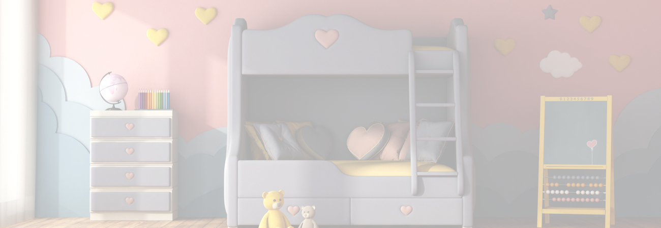 belle chambre d'enfant avec lit superposé